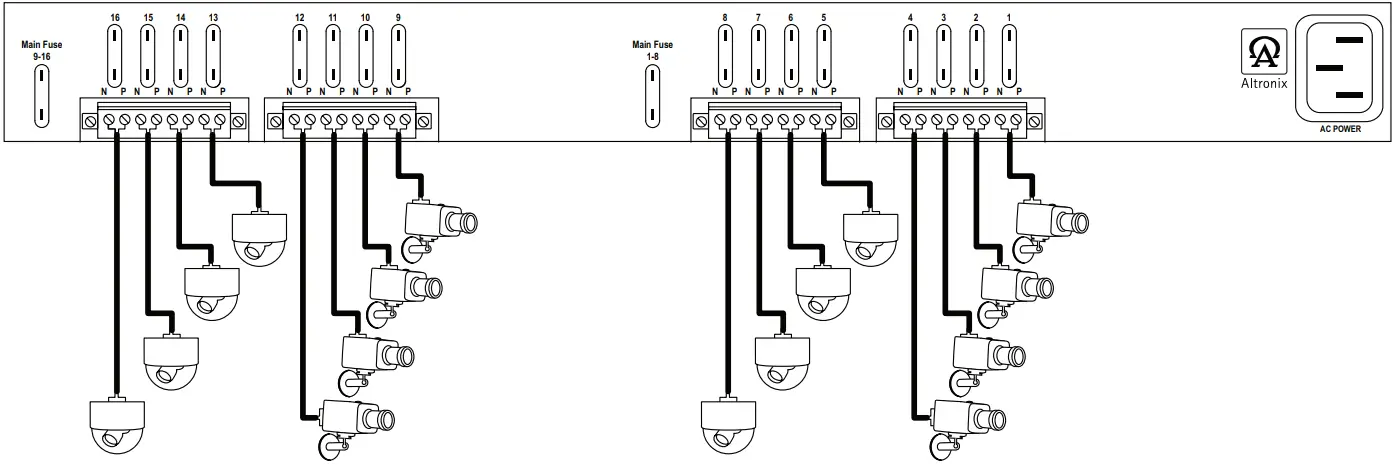 Altronix VertiLine16 Series CCTV Rack Mount Power Supplies C