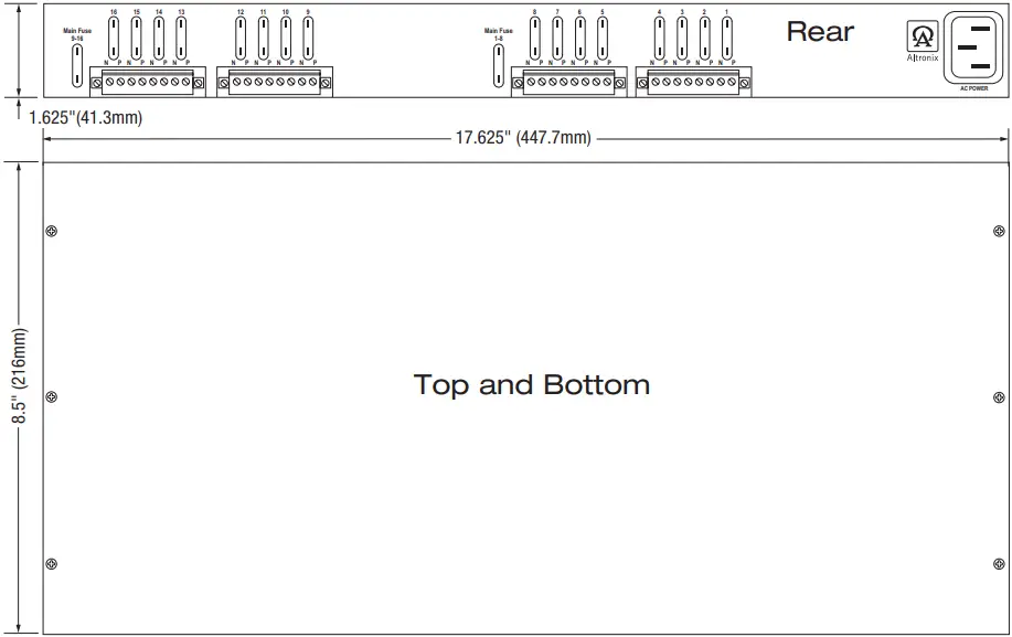 Altronix VertiLine16 Series CCTV Rack Mount Power Supplies D
