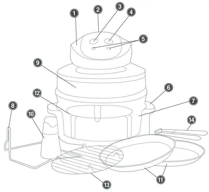 MO HEALTH Low Fat Air Fryer -