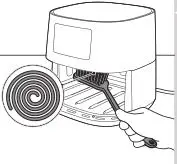 PHILIPS Airfryer HD927X - Clean the heating element