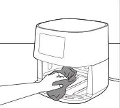 PHILIPS Airfryer HD927X - Clean the inside of the appliance