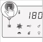 PHILIPS Airfryer HD927X - Press the Menu button 2