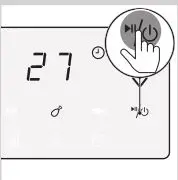 PHILIPS Airfryer HD927X - Press the On-Off button to start the cooking process