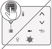 PHILIPS Airfryer HD927X - Press the menu button