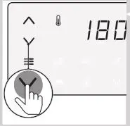 PHILIPS Airfryer HD927X - Press the temperature up or down button