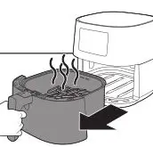 PHILIPS Airfryer HD927X - Pull out the pan and check