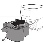 PHILIPS Airfryer HD927X - Put the pan with the basket