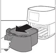 PHILIPS Airfryer HD927X - Remove the pan with the basket