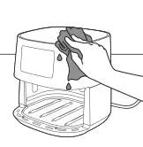 PHILIPS Airfryer HD927X - Wipe the outside of the appliance