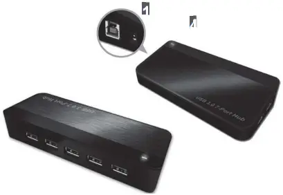 SECOMP 14025029 USB 3.2 Gen 1 Hub 7 Port 2