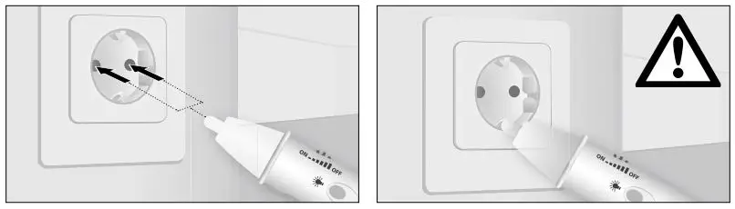 Laserliner AC-Check Non Contact Voltage Tester CAT III 1000 V LED Instruction Manual - Localising electrical voltages