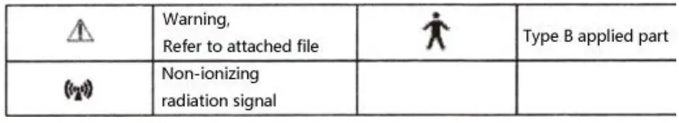 Susan HZK-801 Non-Contact Infrared Thermometer User Manual - legend and warning mark