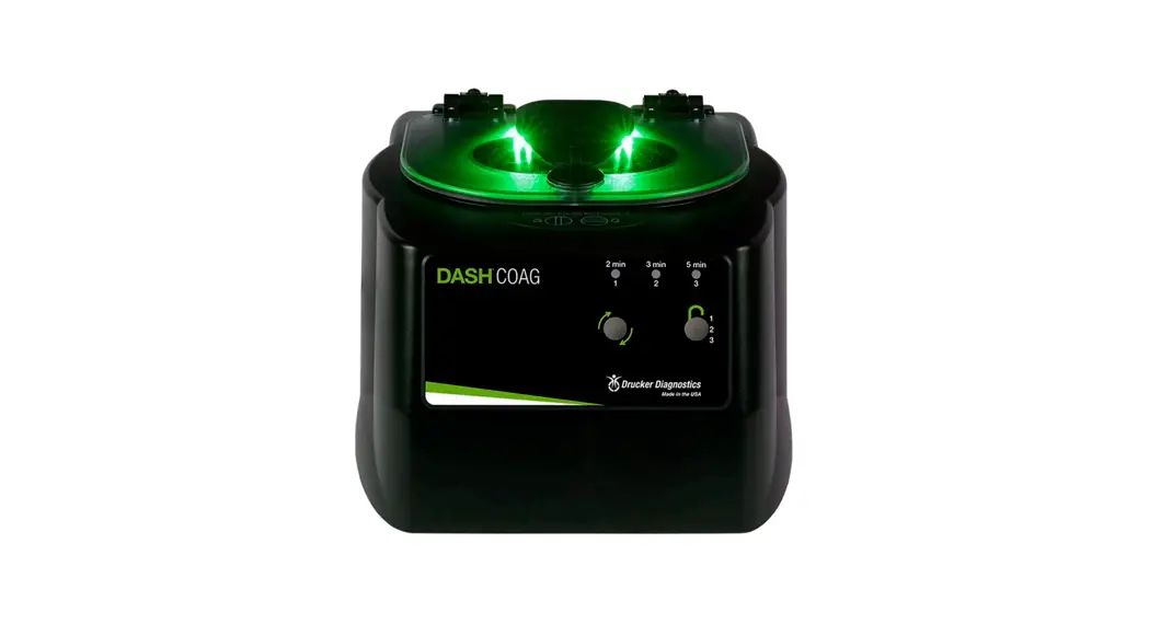 Drucker Diagnostics Dash Coag 2-3-5 Minute Stat Coag Centrifuge User Manual