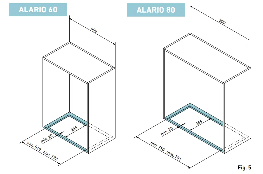 GLOBALO Alario 60 Built In Cooker Hood - Figure 3