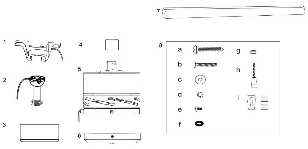 Royal Pacific 1060 Ceiling Fan - part