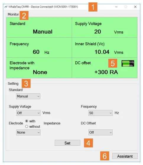 WHALETEQ CMRR 3 0+ Common Mode Rejection Ratio Tester - software