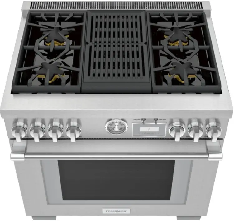 Thermador PRD364WLGU-4 Dual Fuel Professional Range 36 Inch Pro