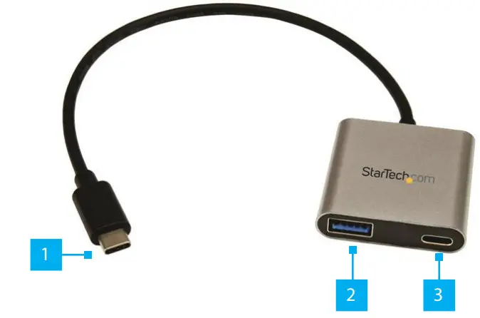 StarTech HB30C1A1CPD 2-Port USB 3.0 Hub with USB Power