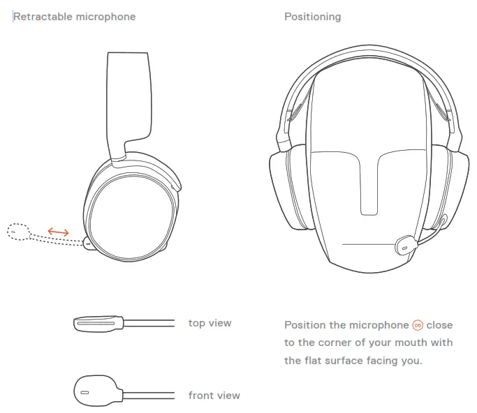 SteelSeries ARCTIS 3 Bluetooth - MICROPHONE
