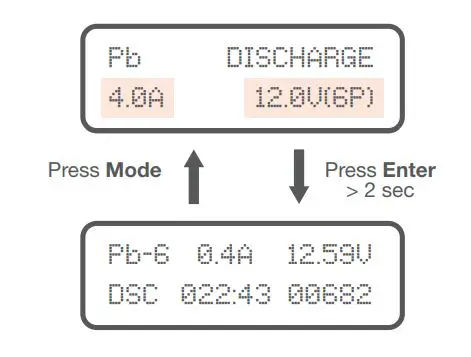 TENERGY Multifunction Balance Charger TB6B - Discharging a Pb Battery