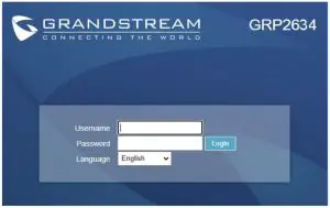 Grandstream Login Interface
