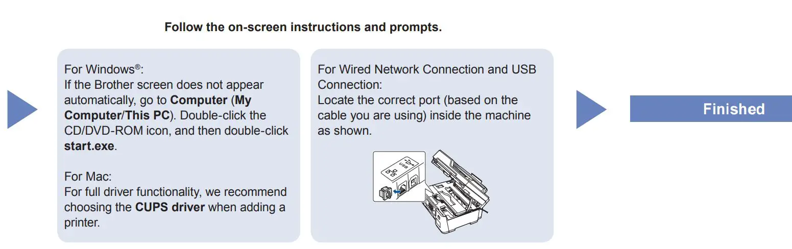brother MFC-T4500DW Inkjet Multi Function Printer Installation Guide - Connect your computer