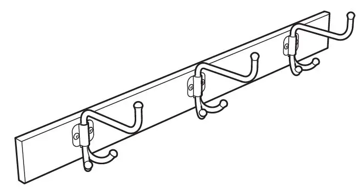 003.297.90 PINNIG Rack with 3 Hooks
