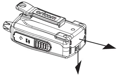 oricom DTX600 Waterproof 5W Handheld UHF CB Radio - Push battery