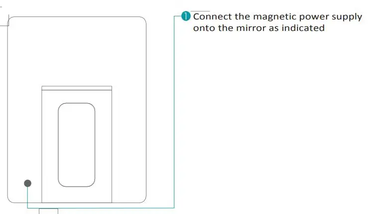 Glamcor Global RIKIPRETTY LED Lighted Mirror Instructions - Power up