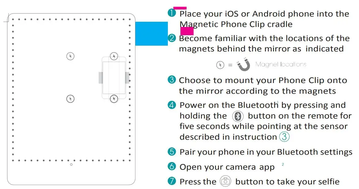 Glamcor Global RIKIPRETTY LED Lighted Mirror Instructions - Take the best selfies on the planet