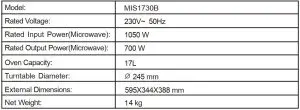 FIG 1 Specifications