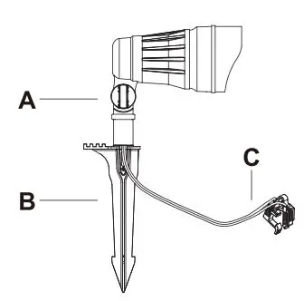 home zone IWH2301LL 4PK Outdoor Low Voltage LED Spot Light Instruction Manual - Figure 1