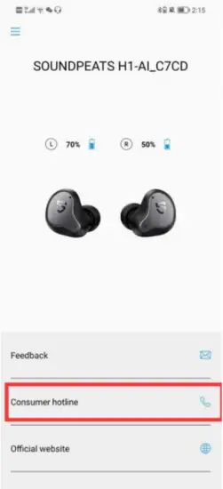 SoundPEATS - Customer hotline 1