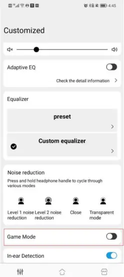 SoundPEATS - Game mode