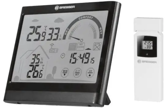 BRESSER 7007402 VentAir Thermo-Hygrometer with Wireless Sensor