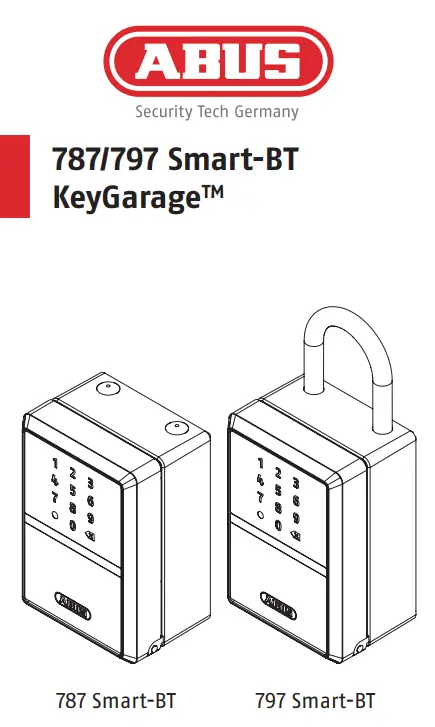 ABUS 787 797 Smart-BT Wall Mounting KeyGarage Instruction Manual