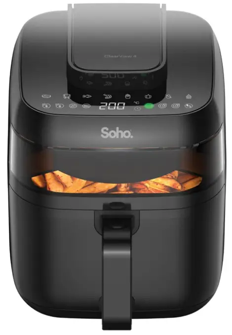 Soho SO 40AF ClearView 4 4.0L Air Fryer -