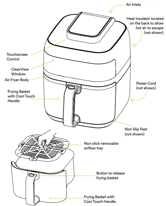 Soho SO 40AF ClearView 4 4.0L Air Fryer - YOUR AIR FRYER