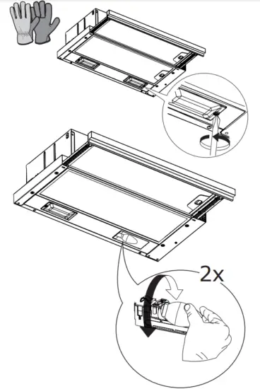 IKEA UTDRAG Built In Extractor Hood - lamps
