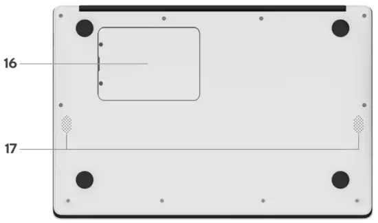 kogan KAL14N370PA Atlas 14 1 N370 Laptop With Windows 11 Pro (4gb 64gb) - Bottom view