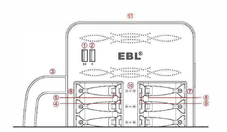 EBL C880 Professional Care on Batteries Charger-FIG1