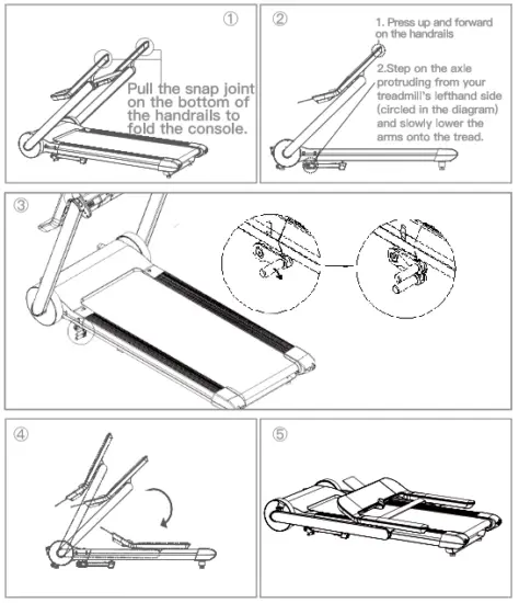 COSTWAY SP37613 Folding Treadmill - peddle