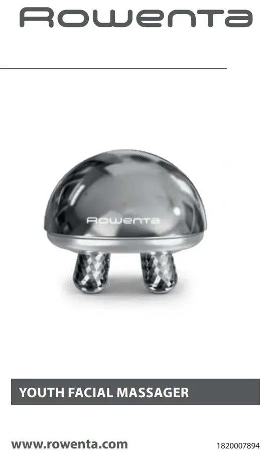 ROWENTA LV6020F0 Youth Facial Massager User Manual