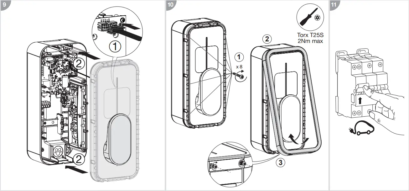hager XEVA100 Cable Hook for Charging Station - Mounting on the charging station 2