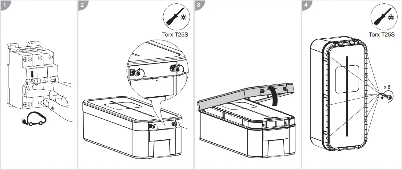hager XEVA100 Cable Hook for Charging Station - Mounting on the charging station