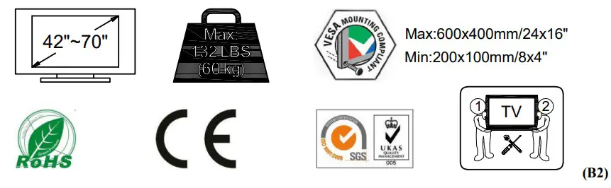 Mounting Dream Fixed Tv Wall Mount Max