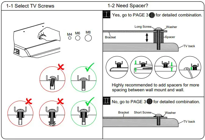 Mounting Dream Fixed Tv Wall Select TV Screws