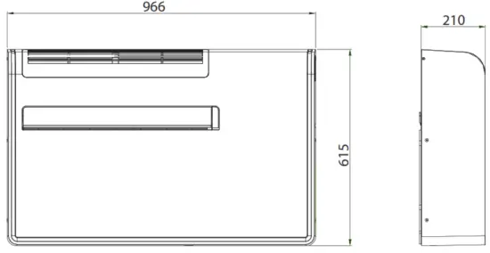 Airwell XDA Console Monobloc Air Conditioner - WEIGHT