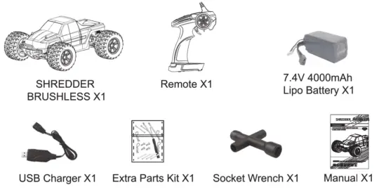 RC PRO 655574000019 Shredder Brushless 1 12 4WD Monster Truck RTR - Packaging