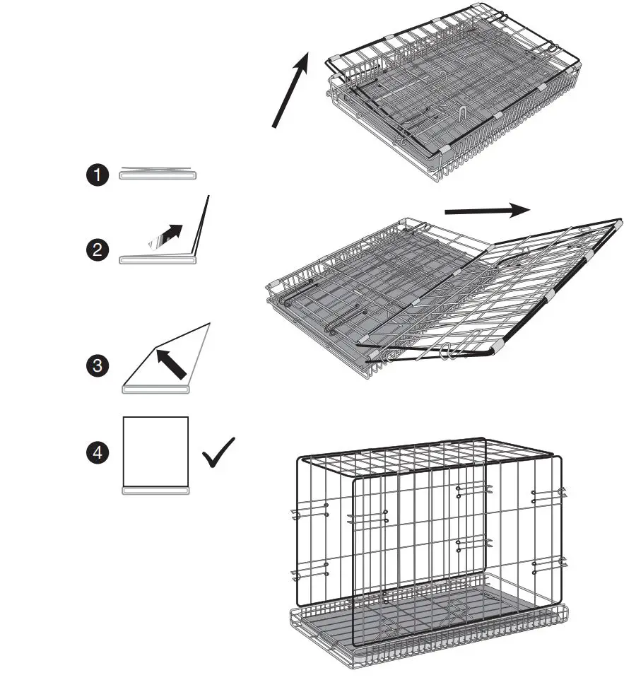 amazonbasics Single Door Folding Metal Dog Crate User Manual - Assembly
